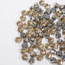 Chaton Engrampado Redondo 6mm Dourado100 Peças10g Chaton Engrampado Redondo 6mm Dourado100 Peças10g