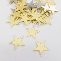 Chaton Espelhado Estrela Dourado D21 25mm - 100 Peças Chaton Espelhado Estrela Dourado D21 25mm - 100 Peças