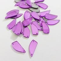 Chaton Espelhado Irregular Roxo D8 25mm - 100 Peças