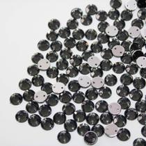 CHATON PRIMEIRA LINHA REDONDO 6MM - CINZA/ BLACK DIAMOND-100pçs