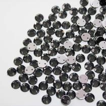 CHATON PRIMEIRA LINHA REDONDO 8MM-CINZA/BLACK DIAMOND-250Pçs