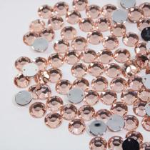 Chaton primeira linha redondo 8mm - rose/lt.peach -100 uni Chaton primeira linha redondo 8mm - rose/lt.peach -100 uni