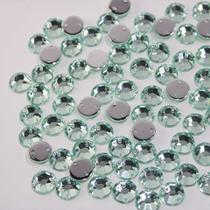 CHATON PRIMEIRA LINHA REDONDO 8MM -VERDE ÁGUA - 100 Pçs