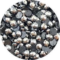 Chaton Redondo Grafite 10mm Costura Base Reta 500pçs 100g Chaton Redondo Grafite 10mm Costura Base Reta 500pçs 100g