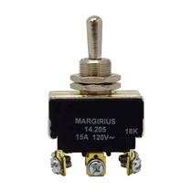 Chave 16103 Interruptor Tecla Unipolar 3A 3 Posições Fixa Preto Margirius