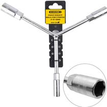 Chave 3 Pontas Soquetes Ninja 8 x 10 x 12 mm em Aço Carbono Galvanizado Chave 3 Pontas Soquetes Ninja 8 x 10 x 12 mm em Aço Carbono Galvanizado