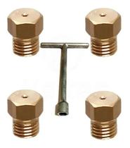 Chave + 4 Bico Injetor Gicle Fogão Cooktop Fischer Glp