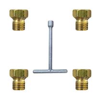 Chave + 4 Bico Injetor Gicle Fogão Cooktop Fischer Gn Chave + 4 Bico Injetor Gicle Fogão Cooktop Fischer Gn
