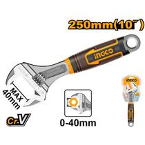 Chave Ajustável 10" com Cabo Emborrachado INGCO
