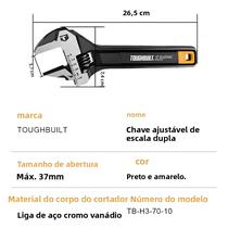 Chave Ajustável De 8 E 10 Polegadas, Chave Móvel De Escala Dupla, Ferramenta Manual Durável,