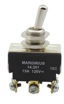 Chave Alavanca Margirius 14201 Robusto Liga Desliga 15A-120v Preto