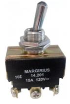 Chave Alavanca Metálica Bipolar 14201 Liga/Desliga 15A/150V - Margirius