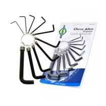 Chave Allen 1,5 a 10mm com 10 Peças Brasfort Chave Allen 1,5 a 10mm com 10 Peças Brasfort