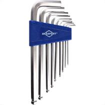 Chave Allen Jogo Brasfort Abaulada 1,5 A 10Mm Com 9 Pecas - 7830 Chave Allen Jogo Brasfort Abaulada 1,5 A 10Mm Com 9 Pecas - 7830