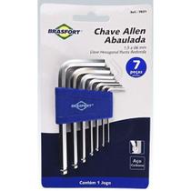 chave allen kit brasfort abaulada 7 peças