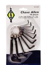 Chave Allen Kit Jogo 10 peças Chaves Allen Hexagonal Profissional