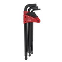 Chave Allen Longa 1/16 3/8 Polegada Abaulada 9 Peças Corneta
