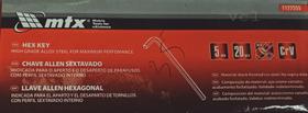 Chave Allen sextavado CrV 5mm 20 peças MTX Chave Allen sextavado CrV 5mm 20 peças MTX