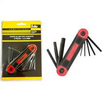 Chave allen tipo canivete 8pçs - 9jd