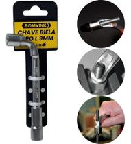 Chave Biela Tipo L De 9mm Vazada Com Furo Passante