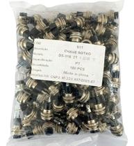 Chave Botão Ds-316 Push Button Sem Trava Preto 100 Peças Chave Botão Ds-316 Push Button Sem Trava Preto 100 Peças