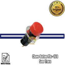 Chave Botão Pbs 16B Kit com 5 Vermelho Sem Trava Chave Botão Pbs 16B Kit com 5 Vermelho Sem Trava