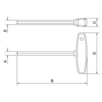 Chave Cabo T Ponta Hexagonal 4x142 mm Tramontina PRO Chave Cabo T Ponta Hexagonal 4x142 mm Tramontina PRO