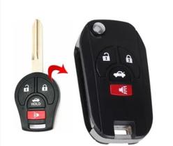 Chave Canivete Adaptação Do Controle Original Nissan Versa 4 Botões