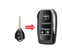 Chave Canivete Adaptação Etios - Toyota 2 Botões