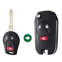 Chave Canivete Adaptação Nissan March Livina 3B