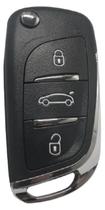 Chave Canivete Alarme Universal Peugeot/Citroen 3 Botões Fks Sistec Eclipse Defender Chave Canivete Alarme Universal Peugeot/Citroen 3 Botões Fks Sistec Eclipse Defender