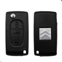 Chave Canivete Citroen C3 C4 Pallas Vtr Aircross Com Suporte 3 Botões