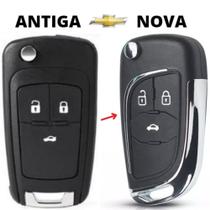 Chave canivete onix spin cobalt prisma cruze 3 botões a partir de 2013 modificação