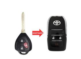 Chave Canivete Toyota Adaptação Hilux 3 Botões Chave Canivete Toyota Adaptação Hilux 3 Botões