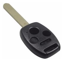 Chave Capa Carcaça 4 Botões Honda Civic City Fit Crv Accord + Logo Emblema e Lamina Carcaça