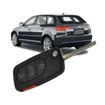 Chave Capa Oca Carcaça 3 Botões Audi A3 Até 2012
