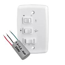 Chave Capacitiva 220V 3 Velocidades 1 Tecla De Luz Com Capacitor 1,5+2,5uF Compatível Ventisol 127V Chave Capacitiva 220V 3 Velocidades 1 Tecla De Luz Com Capacitor 1,5+2,5uF Compatível Ventisol 127V