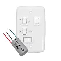Chave Capacitiva 3 Velocidades 2 Teclas Luz Capacitor 1,5+2,5UF 220v Chave Capacitiva 3 Velocidades 2 Teclas Luz Capacitor 1,5+2,5UF 220v