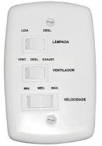 Chave Capacitiva P/ Ventilador 220V 3 Velocidades E 1 Lâmpada