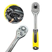 Chave Catraca 1/4 Reversível Cabo Emborrachado Encaixe 1 4 Aço Cromado