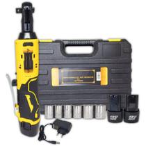Chave Catraca 11mm ao 16mm À Bateria 12v Bivolt Com Soquetes + 2 Baterias - Epm Tools