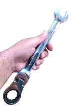 Chave Catraca Boca Combinada 23mm Cabeça Móvel Aço Cromo Pró Chave Catraca Boca Combinada 23mm Cabeça Móvel Aço Cromo Pró