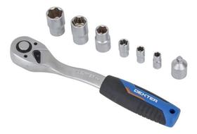 Chave Catraca Com Jogo De Soquetes Profissional - 8 Peças Chave Catraca Com Jogo De Soquetes Profissional - 8 Peças