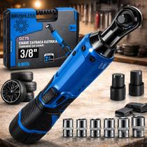 Chave Catraca Elétrica 48V Bivolt Profissional com 6 Soquetes e 2 Baterias Lítio de Alto Torque Chave Catraca Elétrica 48V Bivolt Profissional com 6 Soquetes e 2 Baterias Lítio de Alto Torque