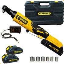 Chave Catraca Elétrica Bateria 21v Bivolt com 6 Soquetes 11 a 17mm