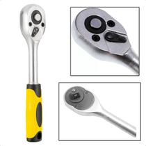 Chave Catraca Para Soquetes 3/8 Cabo Emborrachado 24 Dentes