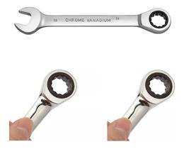 Chave Combinada Boca Estrela Com Catraca 13Mm Pro Cor Cromad Chave Combinada Boca Estrela Com Catraca 13Mm Pro Cor Cromad