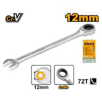 Chave Combinada Catraca 12 mm Cr-V Cromada INGCO Chave Combinada Catraca 12 mm Cr-V Cromada INGCO