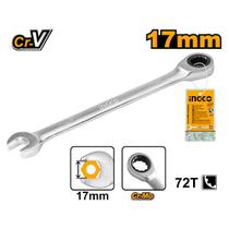 Chave Combinada Catraca 17 mm Cr-V Cromada INGCO Chave Combinada Catraca 17 mm Cr-V Cromada INGCO