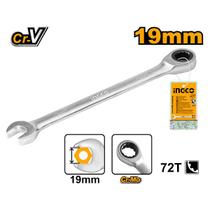 Chave Combinada Catraca 19 mm Cr-V Cromada INGCO Chave Combinada Catraca 19 mm Cr-V Cromada INGCO